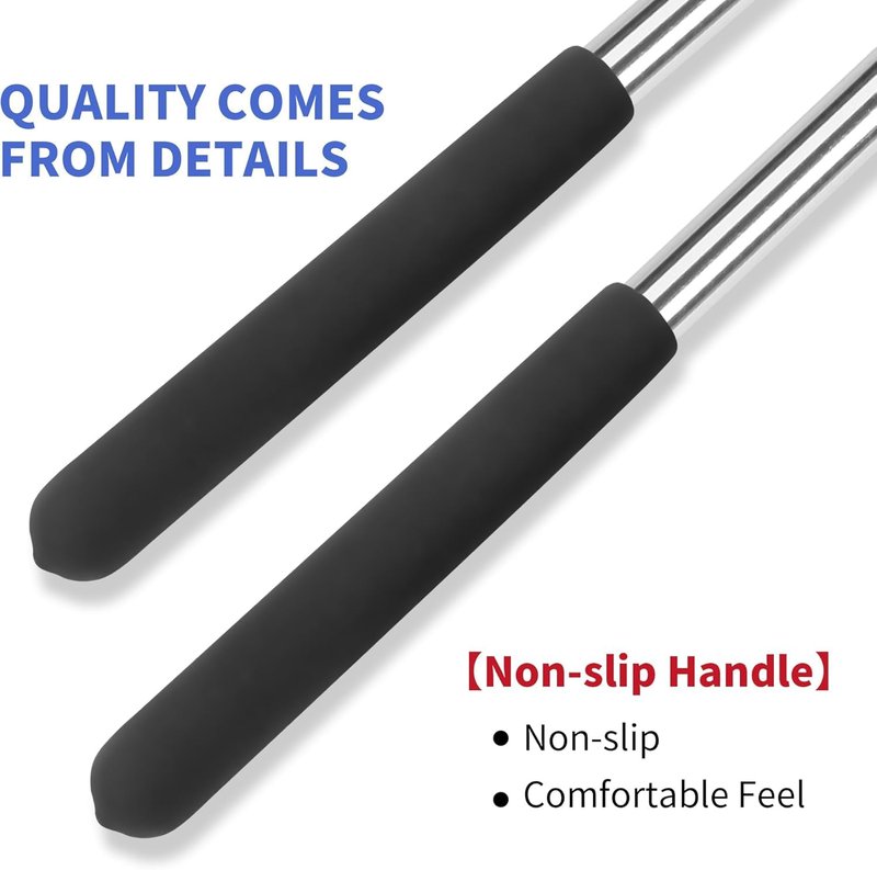 GarageSpringF2C Garage Door Winding Bars, 2-Pack 17.3-Inch Torsion Spring Tool with Non-Slip Handles, Solid Steel Winding Rods for Adjustment and Replacement