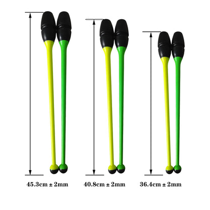 LIUHUO Rhythmic Gymnastics Clubs Bars Rubber Material Suitable Competitions Performances Six Colours Three Sizes Couple Blue White