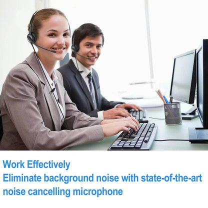 Polycom Phone Headset Noise Cancelling Mic RJ9 U10P Bottom Cable Compatible with Polycom VVX, Shoretel, Nortel Phones