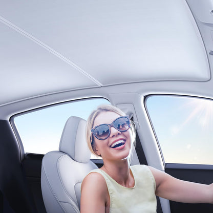 VICSEED [Superior Anti-UV & Sag-Free] Tesla Model Y Sunshade Roof with Storage Bag, Heat Insulation Sunroof Shade for Tesla Model Y Accessories Only Fit for 2024 2023 2022 2021