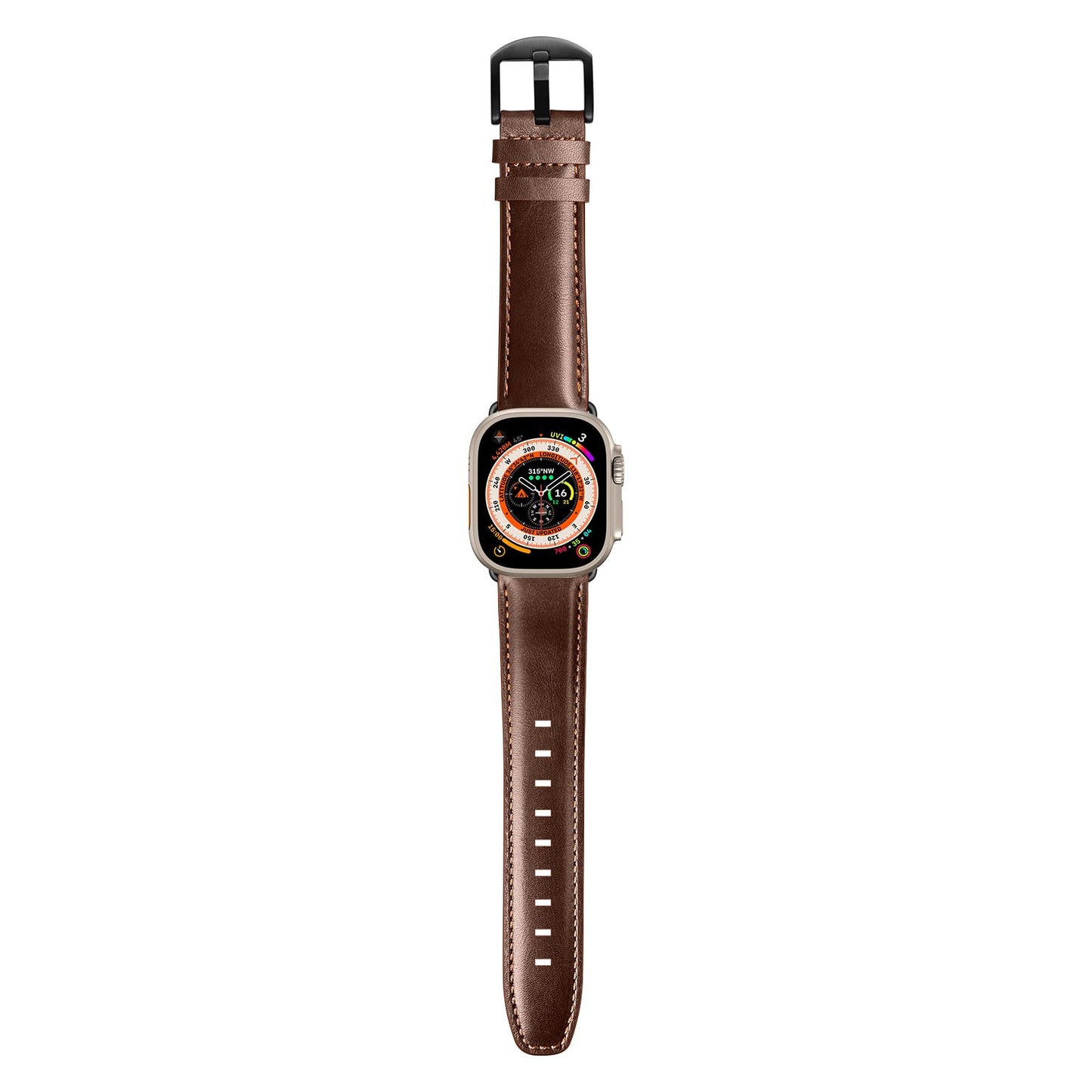 CINORS Italian Dark Brown Leather Band Compatible with Apple Watch 11 10 46mm Ultra 49mm Mens Women Strap XL Big Wrist Bands for iWatch Series 9 8 7 45mm 6 5 4 44mm 3 2 1 SE 42mm