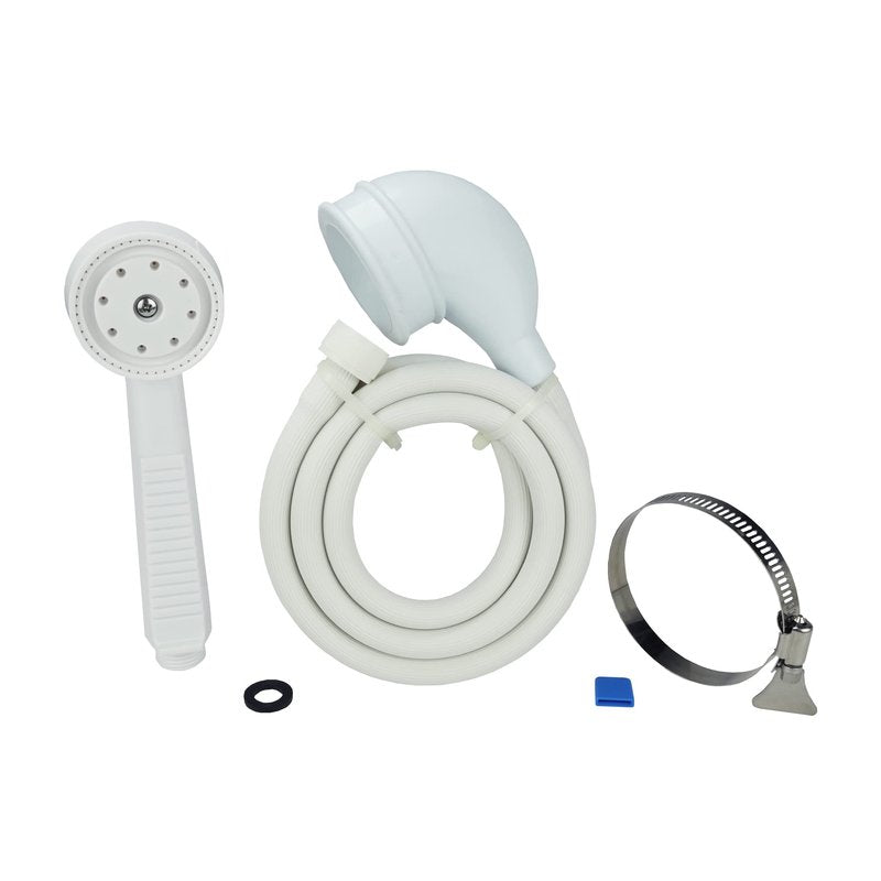 Danco 10086 VersaSpray Portable Hand Held Shower Head Sprayer Fits Bathtubs Without Diverter, 1 Pack, White