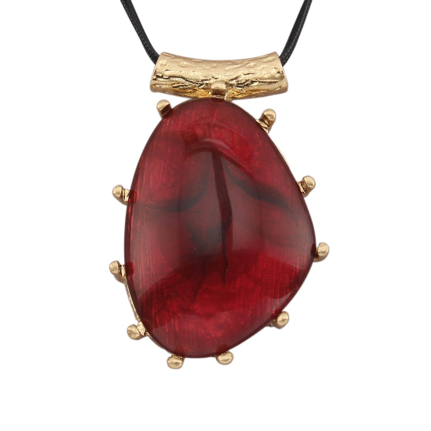 joymiao Big Necklaces for Women Statement Necklace Long Boho Pendant Necklace Bohemian Stone Necklaces Leather Choker Necklace Boho Hippie Jewelry