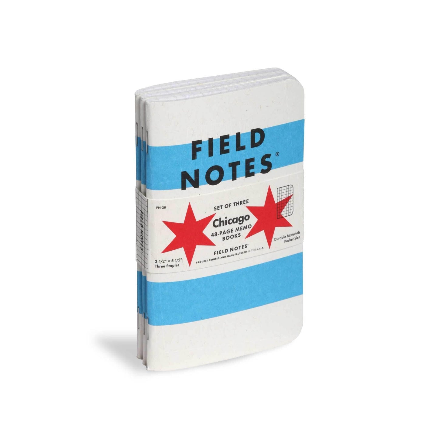 Field Notes: Chicago 3-Pack - Graph Paper - 48 Pages - 3.5" x 5.5"
