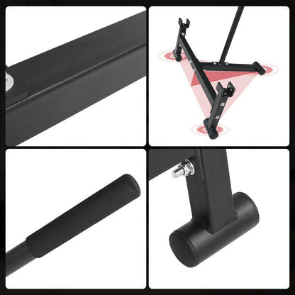 Heavy Duty Deadlift Barbell Jack: Weight Lifting Olympic Barbell Changing Weight Plates Stand - Powerlift Plates Changer Platform - Elevated Lift for Easy Loading & Unloading Weights