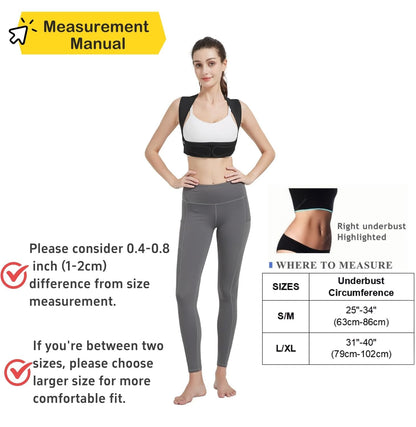 Posture Corrector for Women, 3rd Gen. Adjustable Back Support with Shoulder Brace, Back Straightener and Pain Relief for Men, Black (Large/XLarge)