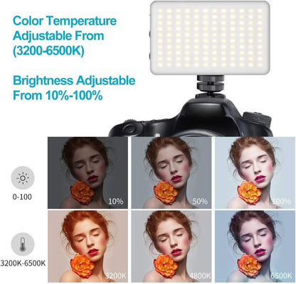 VIJIM VL120 LED Video Light on Camera, Mini Rechargeable 120 LED Photography Lighting Fill Lamp 3200K-6500K Bi-Color Dimmable, CRI95+, Built-in 3100mAh Battery for Nikon Sony DSLR Cameras