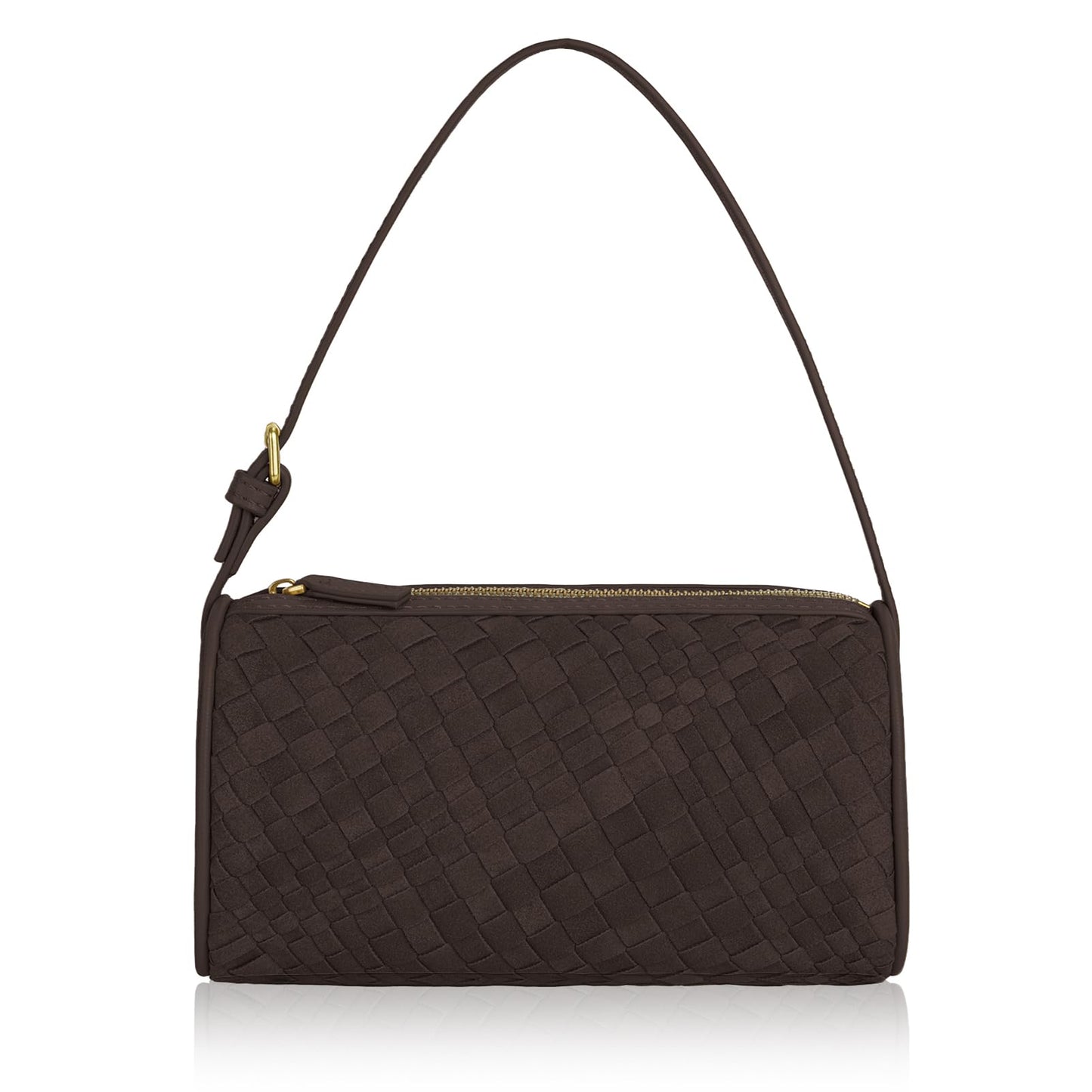 GZRHKJ Mini Woven Bag, Leather Woven Handbag with Adjustable Strap, Small Purses for Women, Top-handle Bags, Mini Evening Bag