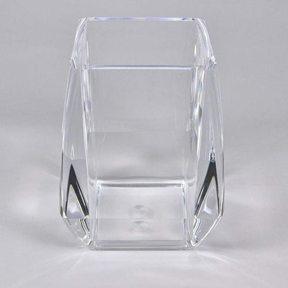 COM. TOP - Acrylic Pen Holder, Clear Desk Pen Cup, Office Supplies, Stationery Organizer, Makeup Brush Holder, 2 pack
