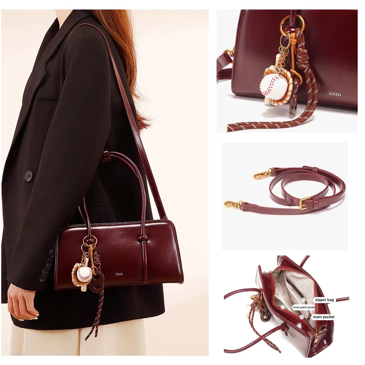 RTPRTP Brown Purse for Women, Small Faux Leather Top Handle Handbag with Crossbody Strap, Retro Satchel Shoulder Bag for Everyday Work and Going Out (brown)