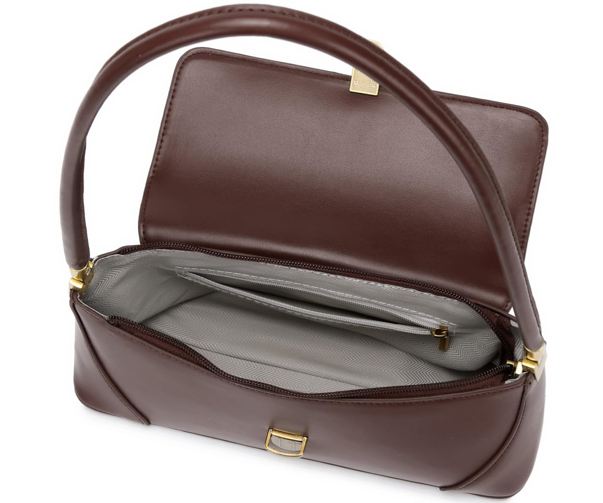 WSRYDJDL Shoulder Bags for Women Vintage Handbag Retro Classic Small Purse Cute Hobo Tote Handbag Mini Clutch Purse (Coffee)