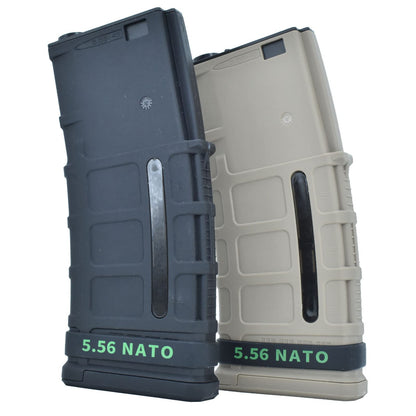 24 Pack Miaozhun 5.56 NATO Magazine Marking Bands 5.56 Magazine Caliber Identification (Black - Green)