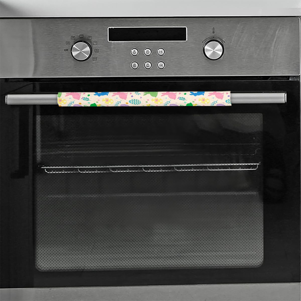Pardick Easter Refrigerator Door Handle Covers Set of 2, Eggs Bunny Fridge Handle Cover Washable Fridge Dishwasher Door Spring Decor Protector Handle Cover, Keep Your Kitchen Appliance Clean