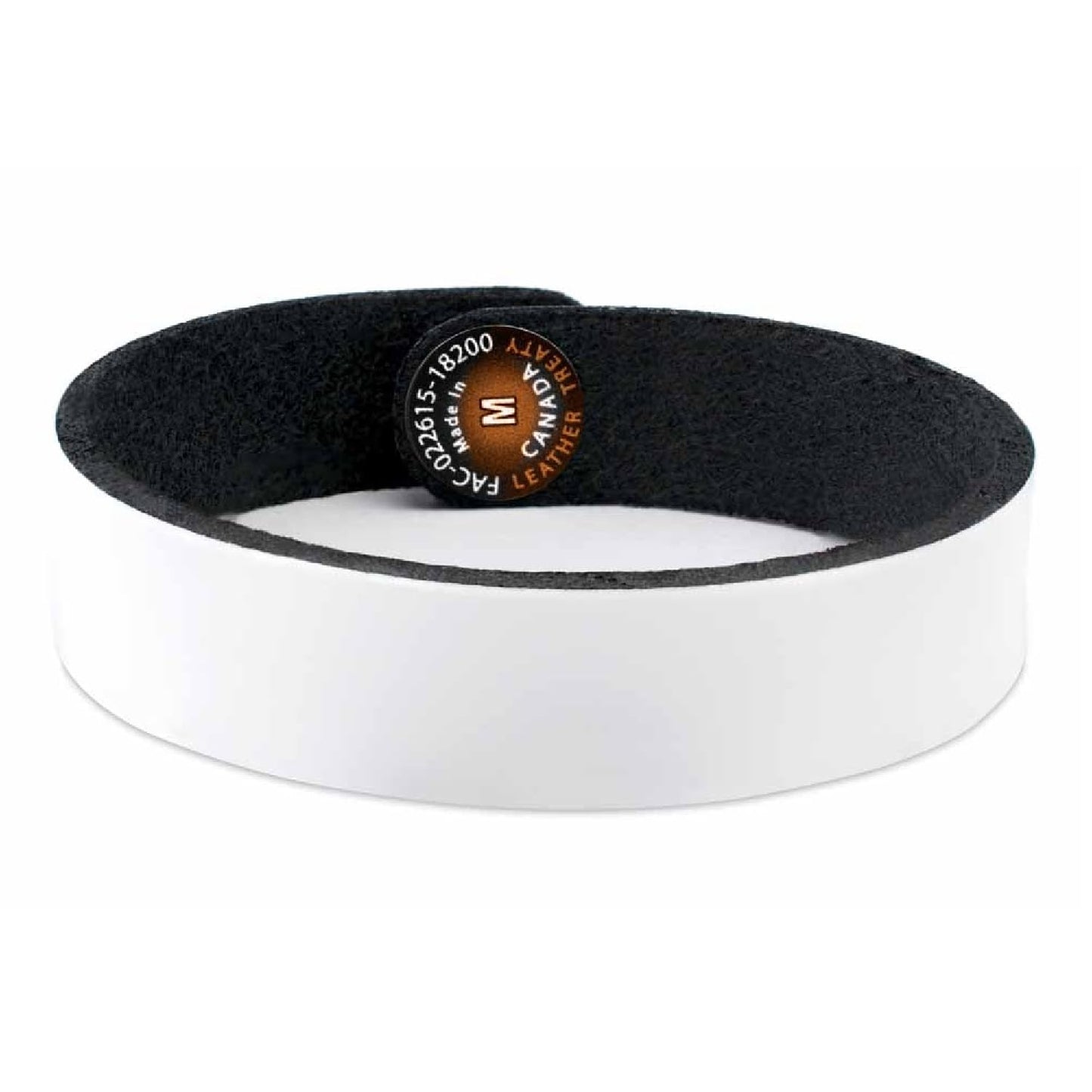 Leather Treaty Personalized Classic Bracelets Slim - White