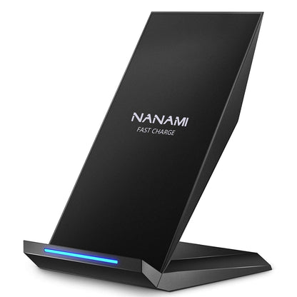 Fast Wireless Charger, NANAMI 15W Qi Certified Wireless Charging Stand Compatible iPhone 17/17 Air/16/15/15 Pro/15 Plus/15 Pro Max/14/13/12, for Samsung Galaxy S25/S24/S23/S22/S21 and Qi-Enabled Phone