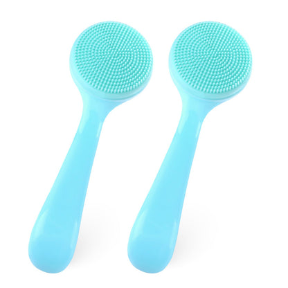 2Pack Silicone Face Brush Manual Face Scrub Brush Soft Facial Brushes Waterproof Exfoliating Face Brush Skin Friendly Face Cleaner Brush for Women and Men Blackheads Makeup Residues Removal