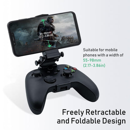 Mcbazel Mobile Gaming Clip for Xbox Series X and Xbox Series S, Adjustable Phone Game Holder Mount Clamp for Xbox Series X/S Wireless Controllers