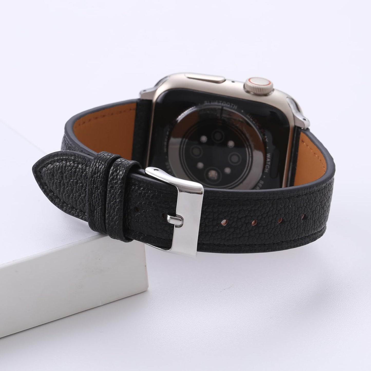 Thin Slim Soft Goatskin Women Leather Watch Bands for Apple Watch 38mm 40mm 41mm 42mm, Small Wrist Watch Band Lightweight Elegant Replacement Straps Compatible with iWatch SE 11 10 9 8 7 6 5 4 3 2 1