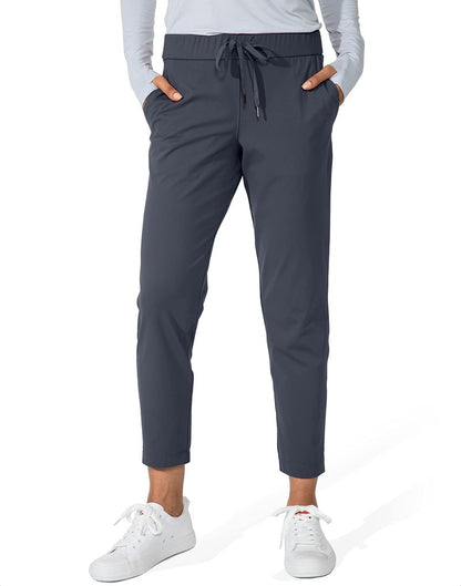 G Gradual Women's Pants with Deep Pockets 7/8 Stretch Sweatpants for Women Athletic, Golf, Lounge, Work (Dark Grey, 3X-Large)