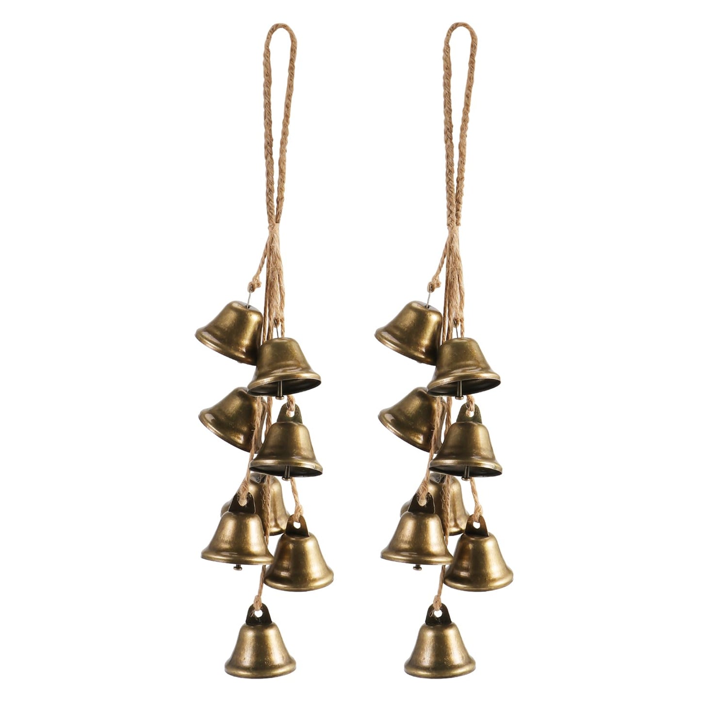 2 Pack Witch Bells Protection for Door Knob Outdoor Bells Hanging Wind Chimes Witchy Things Clear Negative Energy Witch Bells Set Wiccan Bell Witchy Gifts(Classic)
