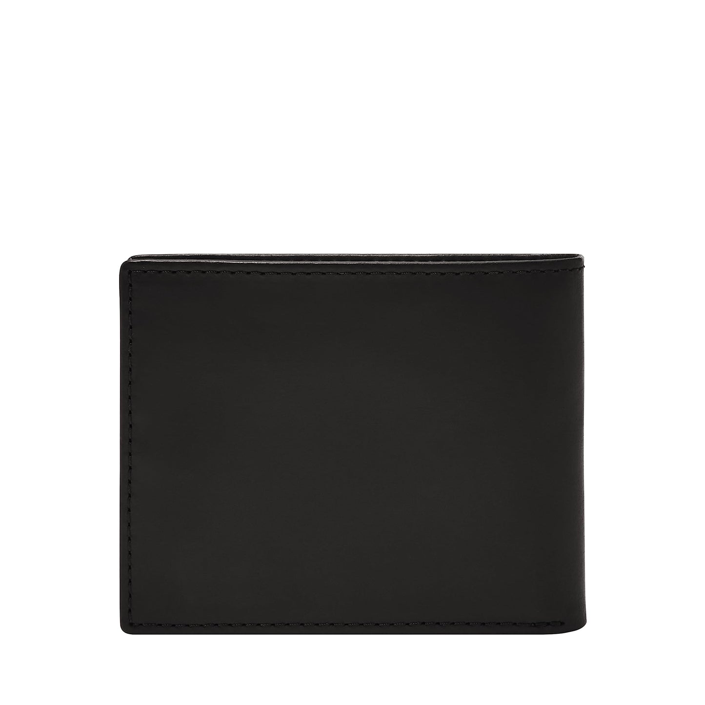 Fossil Men's Wallet, Derrick Leather RFID-Blocking Wallet, Bifold with Flip ID, Black