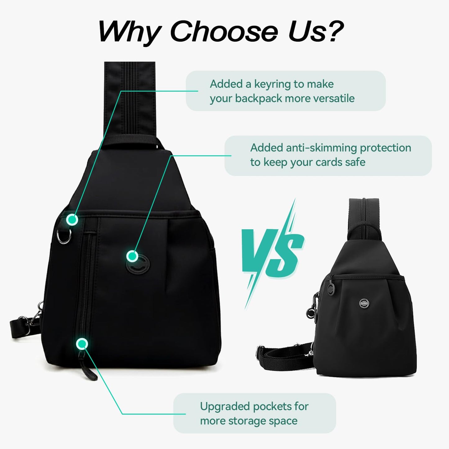 Oxford Waterproof Travel Purses for Women. 3 in 1 Anti Theft Travel Tote Bag,Trail Pocket Multi Pocket Crossbody Bag.