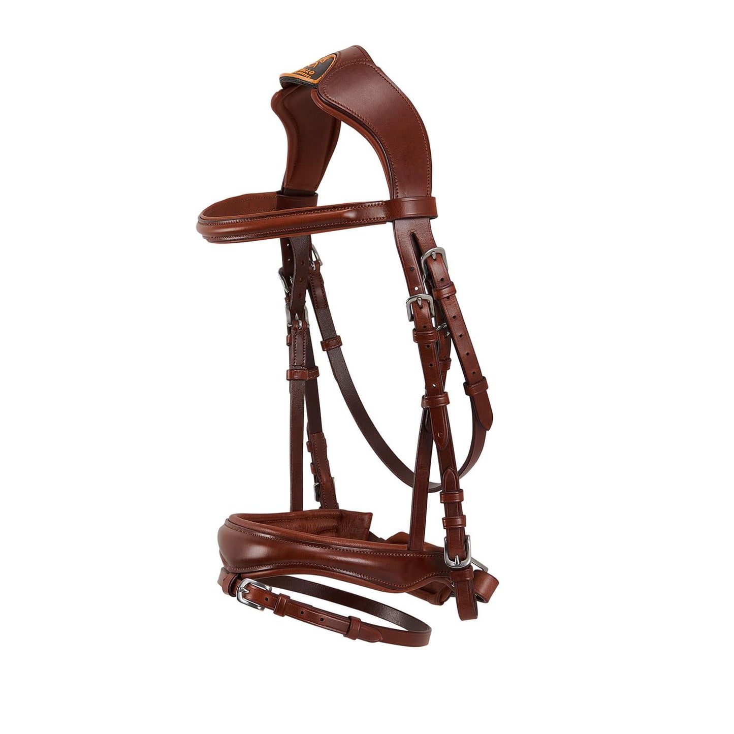 Acavallo Maestà Bridle Headstall Calfskin, Full Size, Cognac