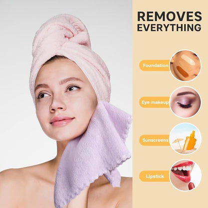 SUNLAND Microfiber Face Cloth Reusable Makeup Remover Facial Cleansing Towel