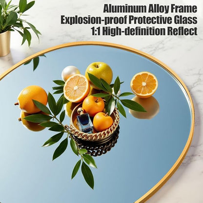 Arched Floor Mirror, 76 "x 34" Full Length Mirror Wall Mirrors Hanging or Leaning Arched-Top Full Body Mirrors with Stand for Bedroom, Dressing Room, Gold