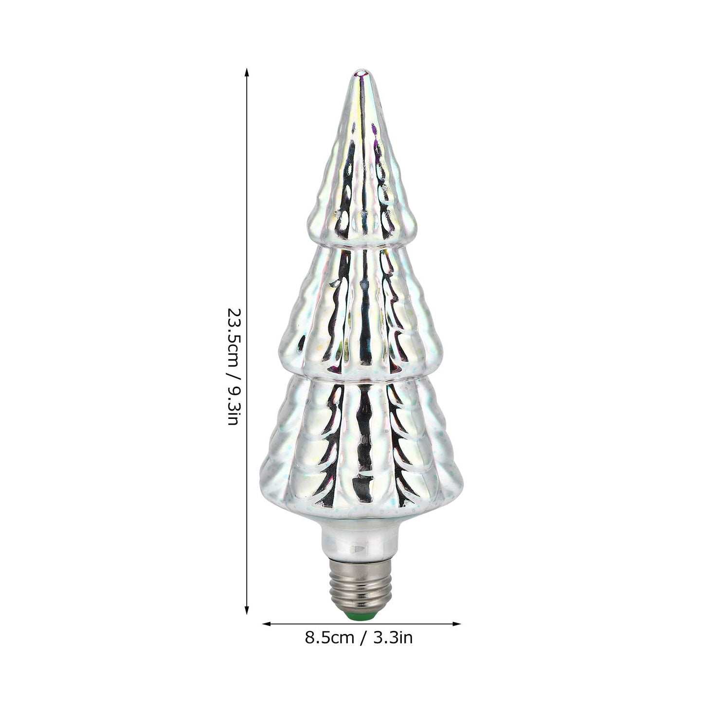 Aqur2020 3D Fireworks Effect LED Light Bulb, Christmas Tree Shape Lamp for Party Home Christmas Holiday Festival Decor