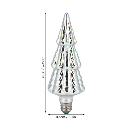 Aqur2020 3D Fireworks Effect LED Light Bulb, Christmas Tree Shape Lamp for Party Home Christmas Holiday Festival Decor