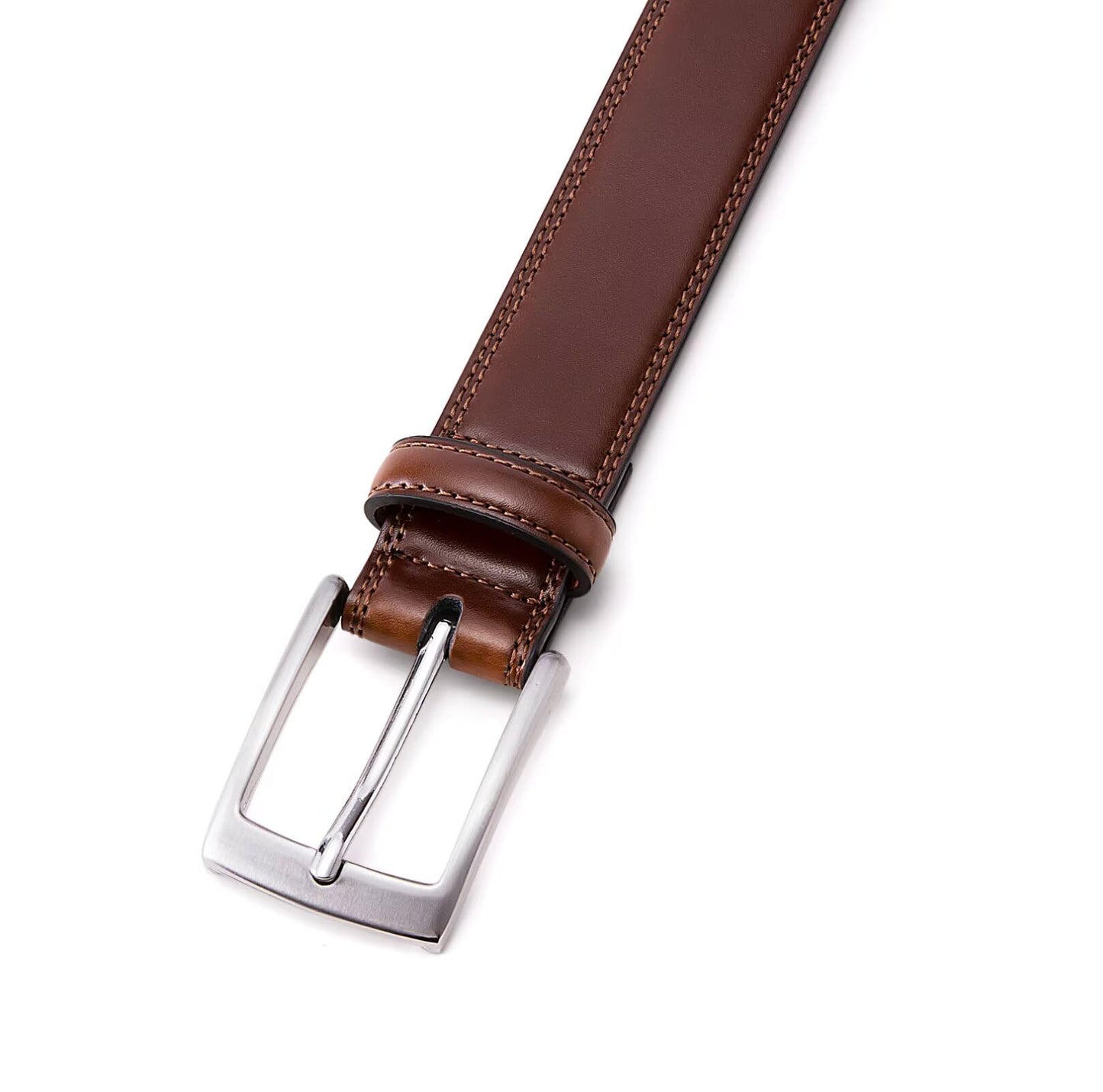MILORDE Brown Belt for Men, Fashion & Classic Design for Dress and Causal (Size 34 (Waist 32), Burnt Umber)