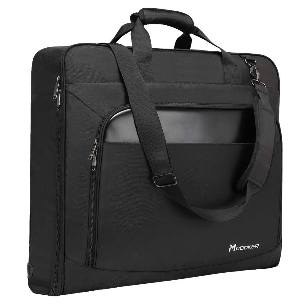 Modoker Carry On Garment Bags for Travel Hanging Clothes Suit Bag Luggage Organizer, Foldable Suit Carrier Gift for Men Women