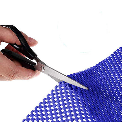 Shelf Liner Drawer Liner Non-Slip Mat Shelves Liners 12" X6.5’ Grid Pattern PVC Non-Adhesive Grip Liner Anti-Slip Mat for Kitchen Cabinets Wire Shelving Pantry Dresser Refrigerator (Blue)
