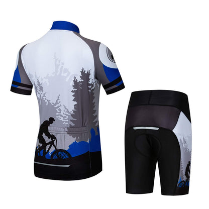 Cycling Jersey Set Kids,Bike Short Sleeve T-Shirt Boys Girls Cartoon Tops Quick-Dry S-XXL