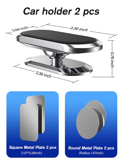 Magnetic Phone Holder for Car[2 Pack],Phone Holders for Your car [Upgrade Magnet] -360 Rotation,Car Magnet Phone Mount Compatible with All Cell Phone
