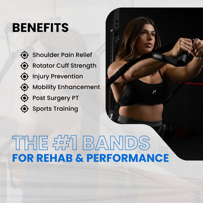 Iron Neck Shoulder Resistance Band System – 3 Level Rehab & Performance Kit with Door Belts & Anchors – 5lb, 10lb, 25lb Bands – Bundle with Iron Neck Alpha Neck Harness