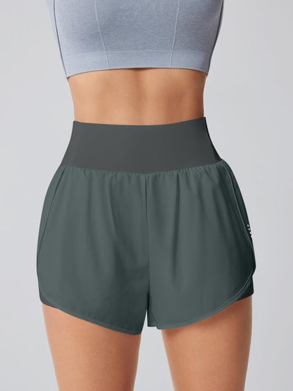 LALA BIRDS Women's Athletic Running Shorts High Waisted with Pockets, Women 3" Workout Dolphin Gym Yoga Beach Shorts (US, Alpha, Medium, Regular, Regular, Dark Grey)