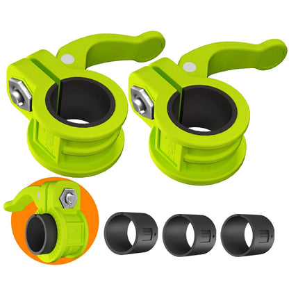 ZY-HUAN mini Barbell Clips 1 inch I Multi-Size Adjustable Barbell Collar I 1 inch Barbell ClampsIQuick Release Weight Clips Pair of Locking for Dumbbell Bar (Green)
