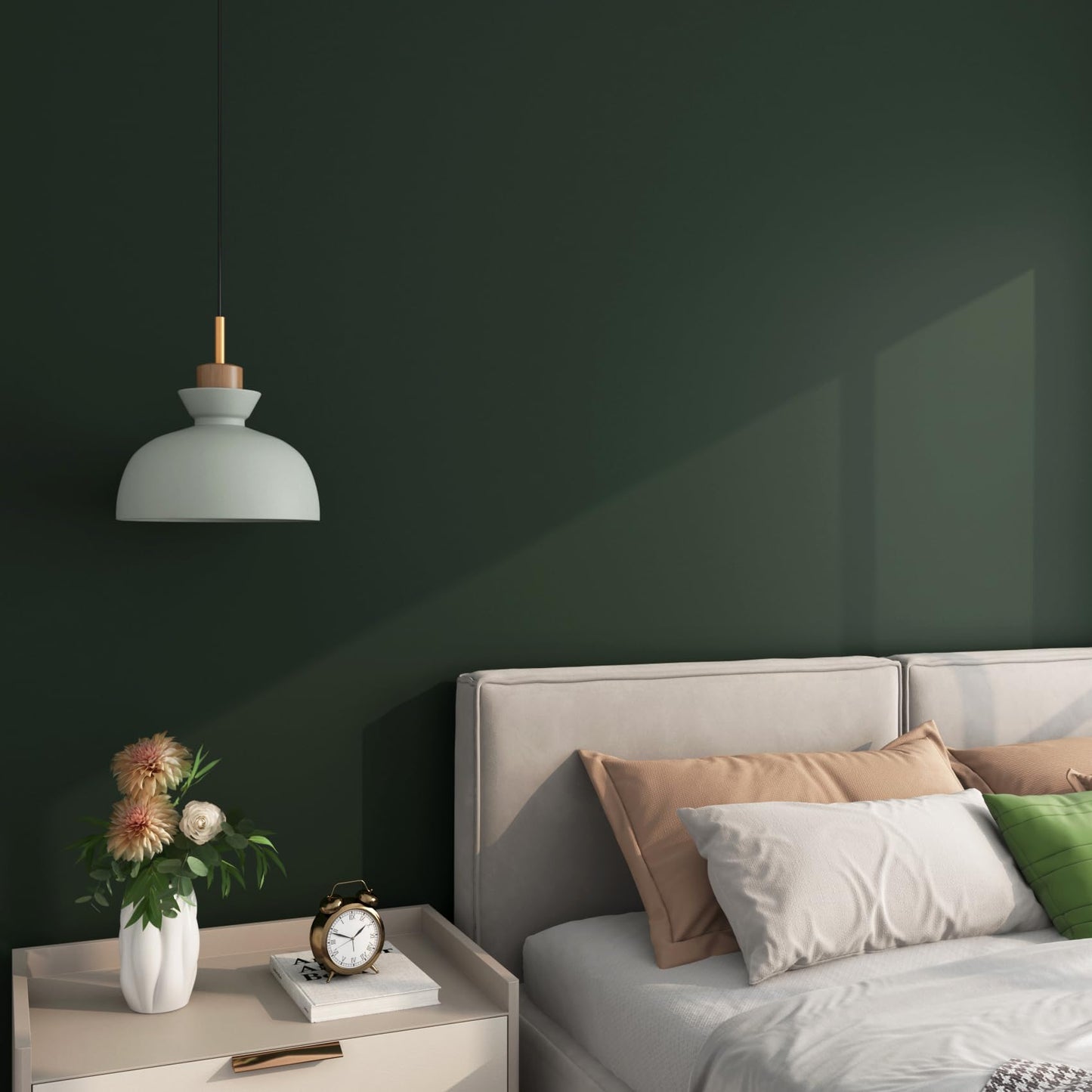 FunStick 15.8"x240" Dark Green Peel and Stick Wallpaper for Kitchen Cabinet Wallpaper Waterproof Green Contact Paper Peel and Stick Cabinet Covering Self Adhesive Wall Paper for Bathroom Shelves Desk