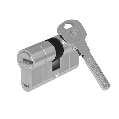 Yale 10-2172-3040-00-2201 YC2100 DB 30X40 NI Removable Lock Cylinder 30 x 40 mm, 10 Pins-External, Interior Door, Entrance Door-YC2100-5 Reversible Keys, Nickel-Plated