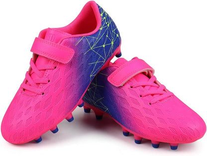 Kids Firm Ground Soccer Cleats - Boys & Girls Athletic Football Shoes | Durable & Comfortable Design