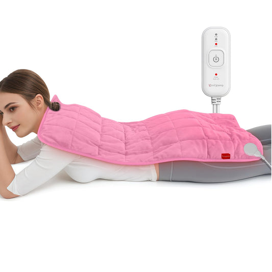Comfytemp Weighted Heating Pad 17"×33" for Back & Cramps, Extra Large Electric Heat Pad, Birthday Days Gifts for Mom Women Men Dad, Full Body Heated Pad, Deeper Muscle & Pain Relief