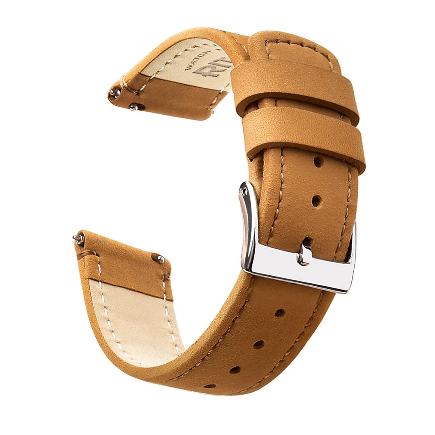 Ritche Leather Watch Strap with Quick Release Pins, 20mm Replacement Watch Band for Men and Women, Fits Smartwatches & Traditional Watches