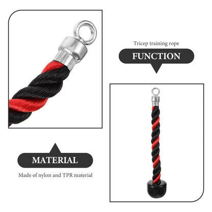 BESPORTBLE Single Grip Tricep Rope Pull Down - Heavy Duty Bicep Kit Exercise Attachment Easy to Grip & Non Slip Cable Attachment for Home Gym Pulley Workout Tricep Push Down Rope 1Pc
