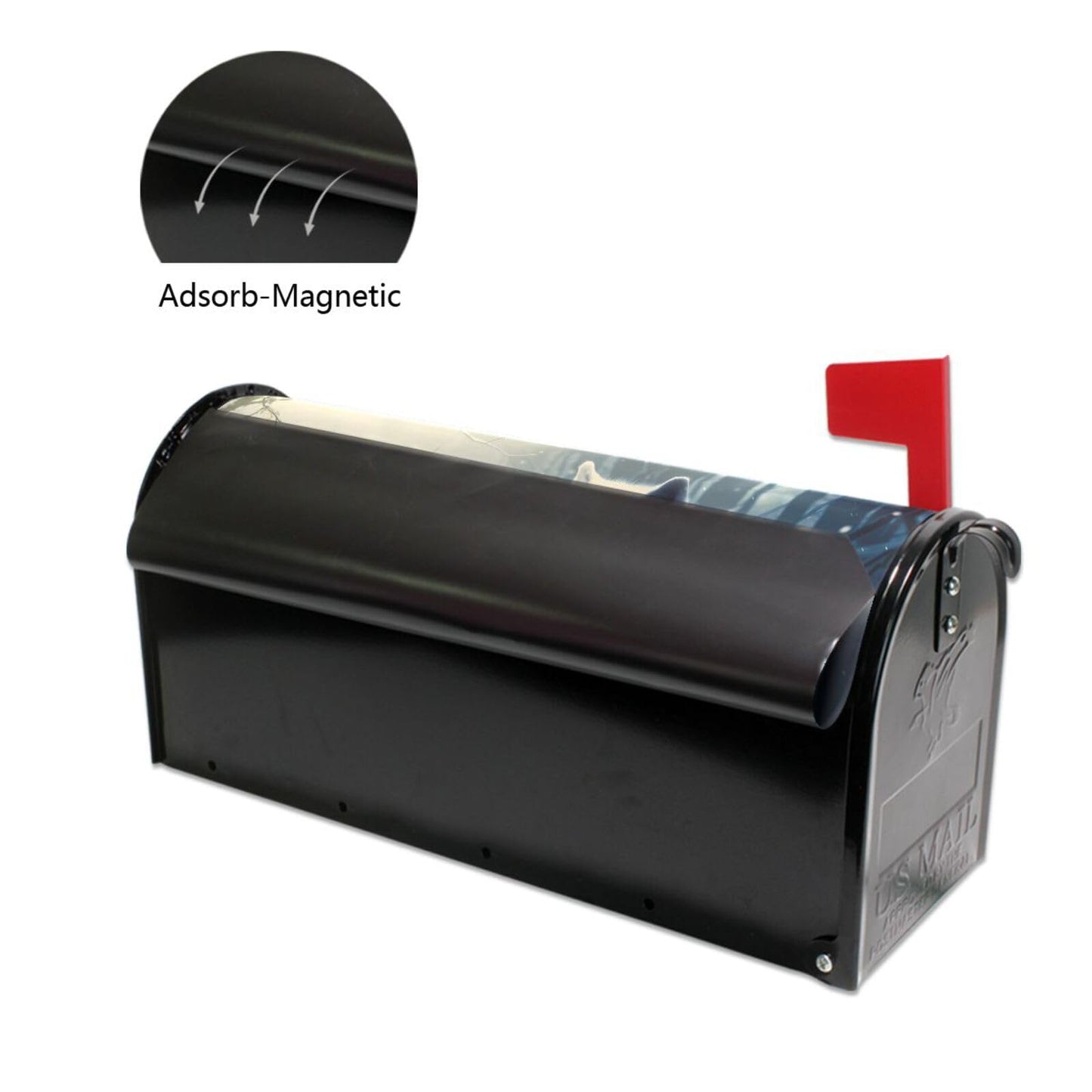 White Forest White Wolf Animal Magnetic Mailbox Cover MailWraps Garden Yard Home Decor for Outside Standard Size-18"x 20.8"