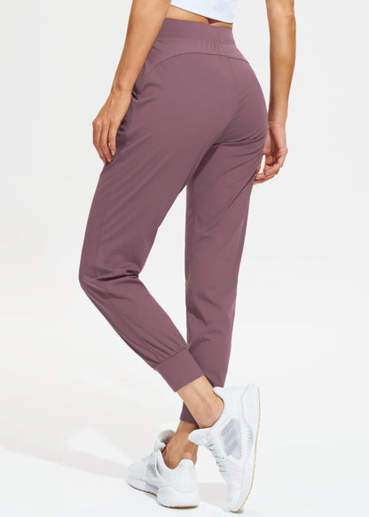 Libin Women's Joggers Pants Athletic Dance Sweatpants with Pockets Running Tapered Casual Pants for Workout,Lounge, Vintage Purple L