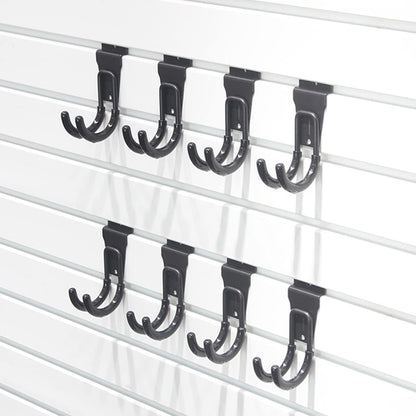 ATOOLA Slatwall Hooks, Heavy-Duty Slatwall Accessories, Black Slat Wall J Hooks, 8 Pack