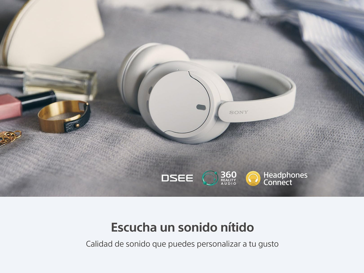 Sony WH-CH720 Noise Canceling Wireless Bluetooth Headphones - Built-in Microphone - up to 35 Hours Battery Life and Quick Charge - White