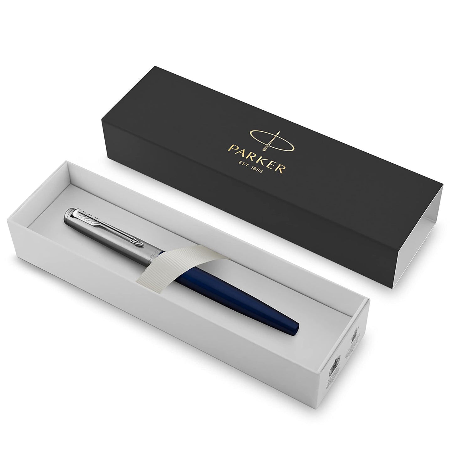 Parker Jotter Fountain Pen | Royal Blue | Medium Nib with Blue Ink | Gift Box
